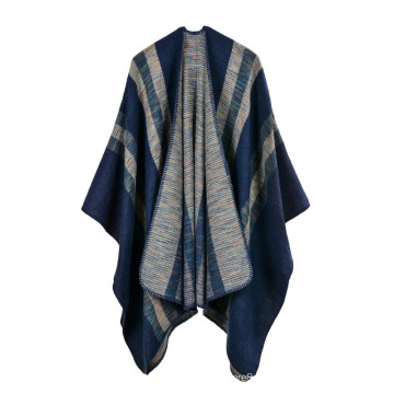 Blazer Poncho Bohème Cachemire Comme Cape Épais Chaud Étole Jetée Poncho Wrap Châle (SP227)